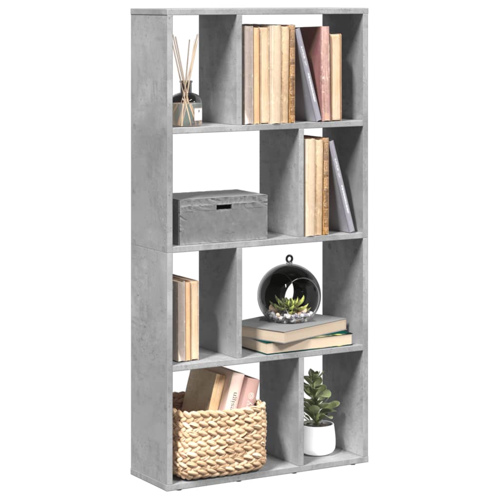 Bibliothèque gris béton 60x20x120 cm bois d'ingénierie - XIOS