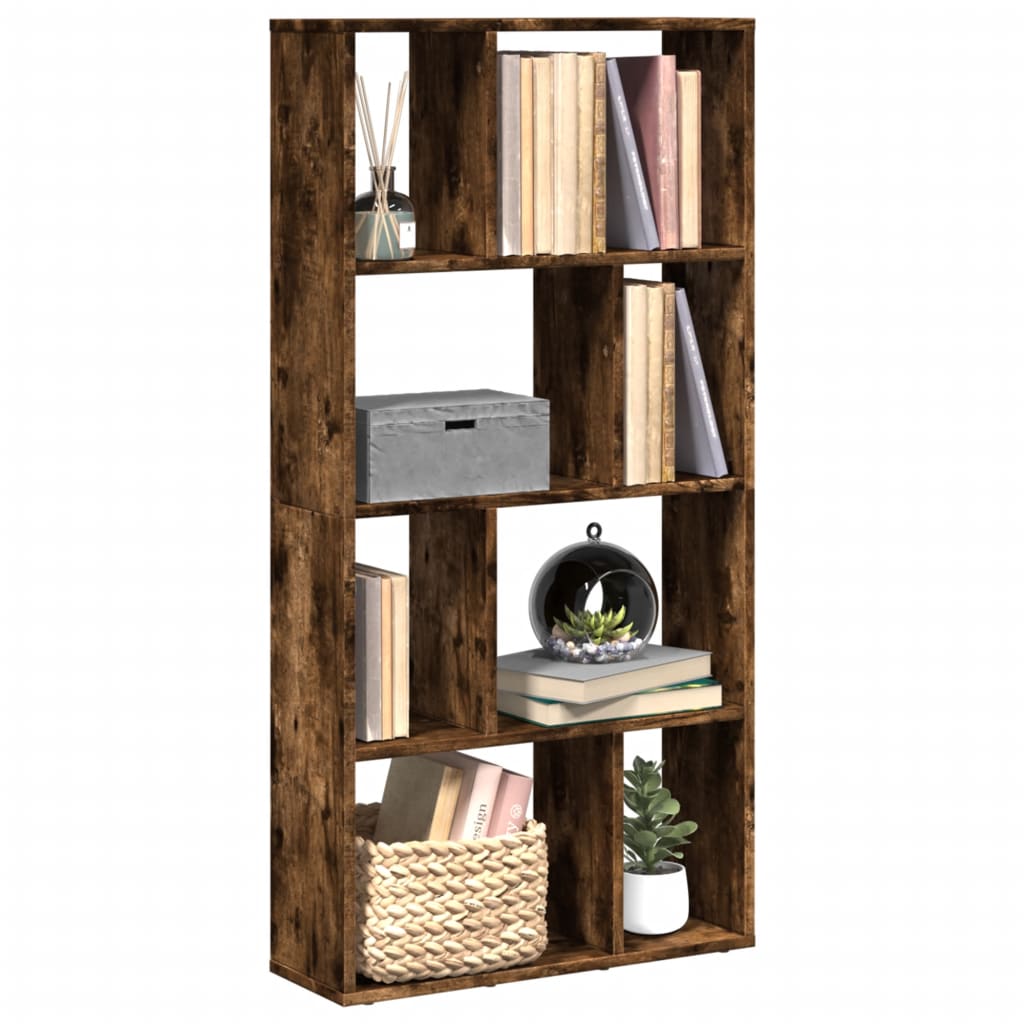 Bibliothèque chêne fumé 60x20x120 cm bois d'ingénierie - XIOS