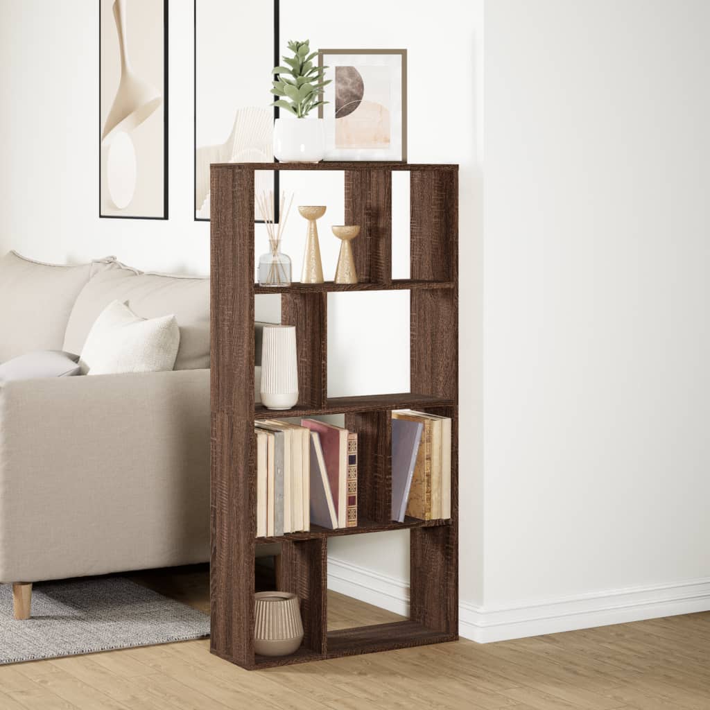 Bibliothèque chêne marron 60x20x120 cm bois d'ingénierie - XIOS