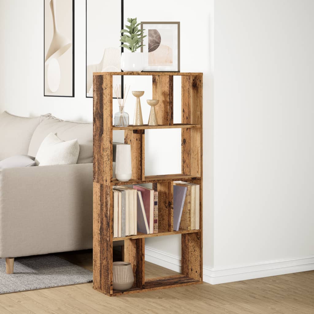 Bibliothèque vieux bois 60x20x120 cm bois d'ingénierie - XIOS