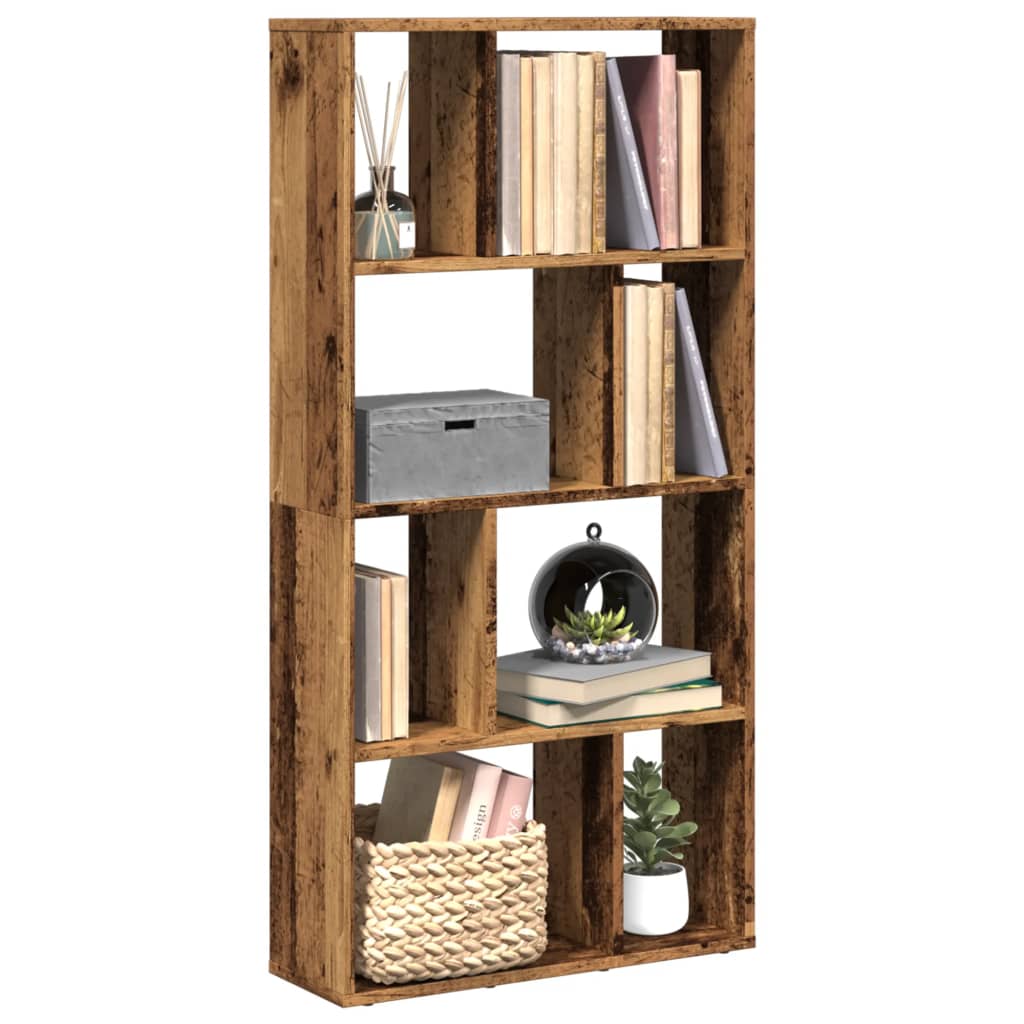 Bibliothèque vieux bois 60x20x120 cm bois d'ingénierie - XIOS