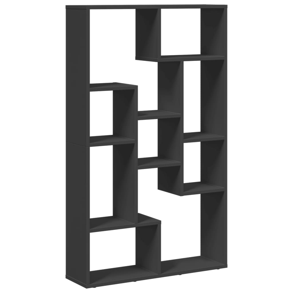 Bibliothèque noir 72x20x120 cm bois d'ingénierie - XIOS