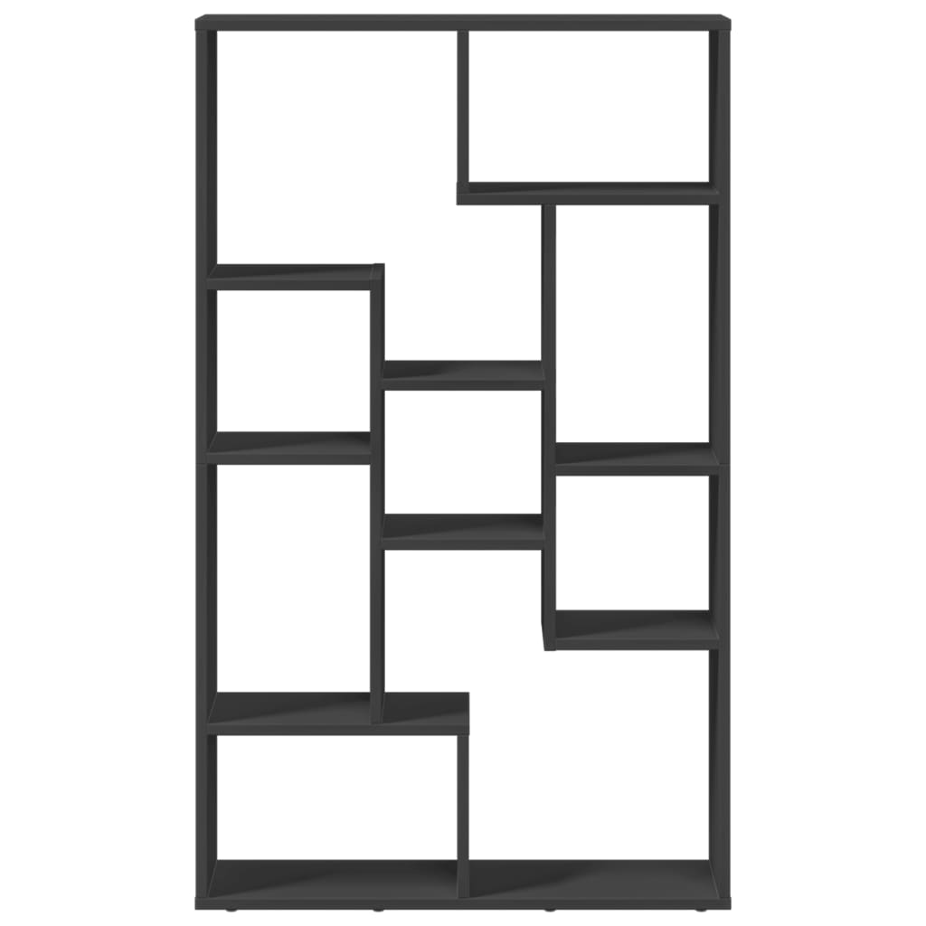 Bibliothèque noir 72x20x120 cm bois d'ingénierie - XIOS