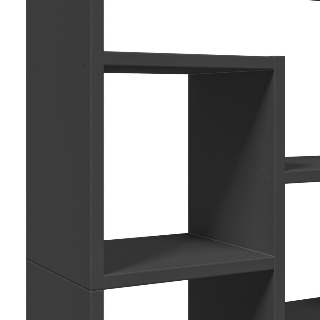 Bibliothèque noir 72x20x120 cm bois d'ingénierie - XIOS