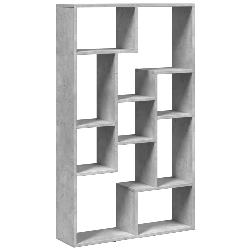 Bibliothèque gris béton 72x20x120 cm bois d'ingénierie - XIOS