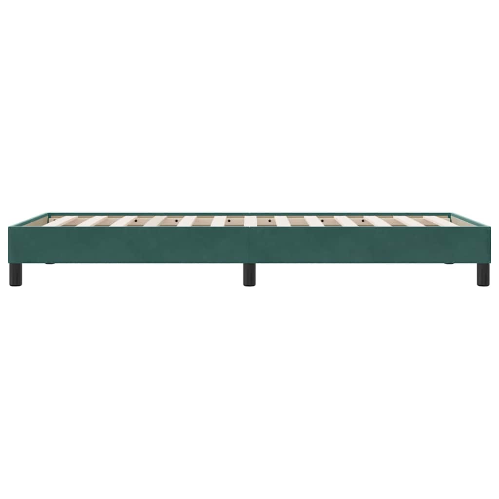 Cadre de lit sans matelas vert foncé 80x210 cm velours - XIOS