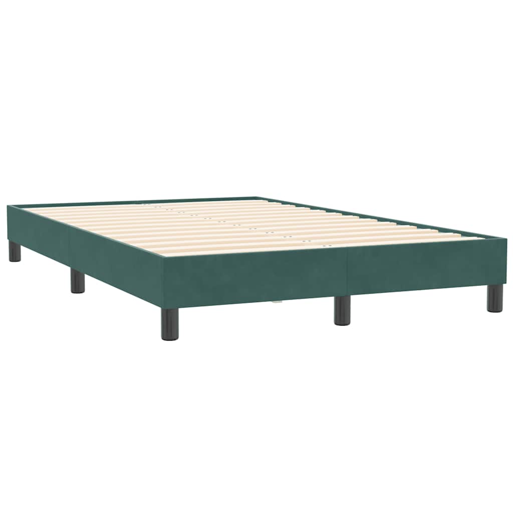 Cadre de lit sans matelas vert foncé 120x210 cm velours - XIOS