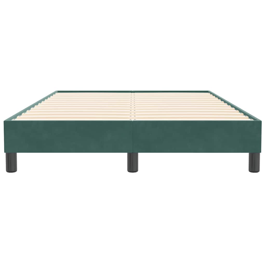 Cadre de lit sans matelas vert foncé 120x210 cm velours - XIOS