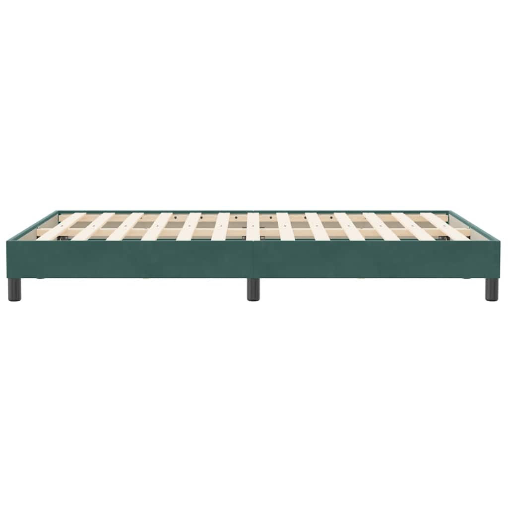 Cadre de lit sans matelas vert foncé 120x210 cm velours - XIOS