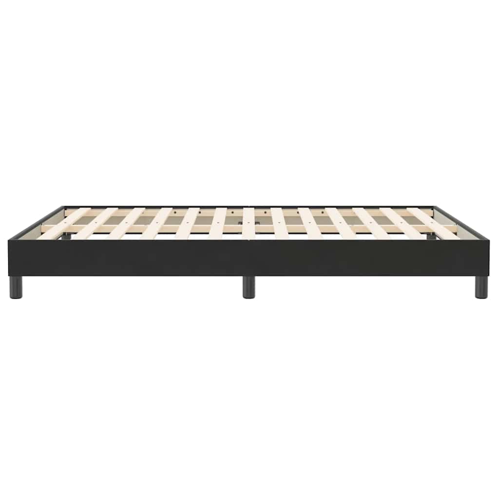 Cadre de lit sans matelas noir 140x210 cm velours - XIOS