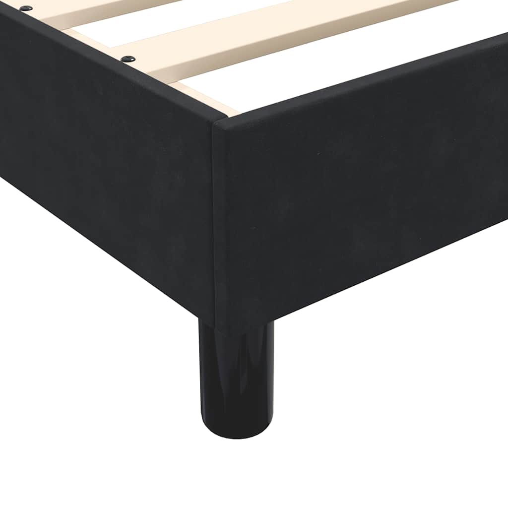 Cadre de lit sans matelas noir 180x210 cm velours - XIOS