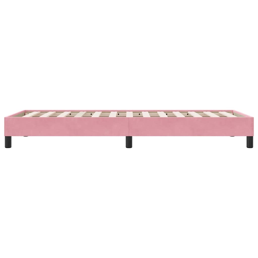 Cadre de lit sans matelas rose 80x220 cm velours - XIOS