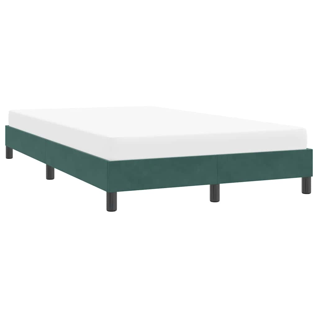Cadre de lit sans matelas vert foncé 120x220 cm velours - XIOS