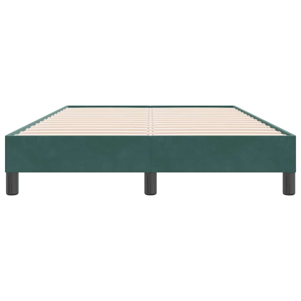 Cadre de lit sans matelas vert foncé 120x220 cm velours - XIOS