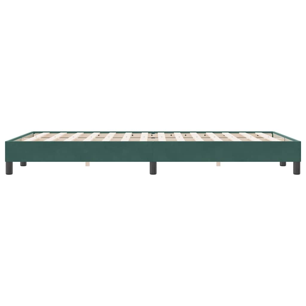 Cadre de lit sans matelas vert foncé 120x220 cm velours - XIOS