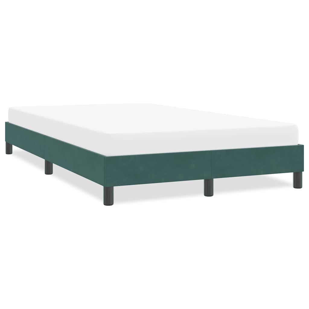 Cadre de lit sans matelas vert foncé 120x220 cm velours - XIOS