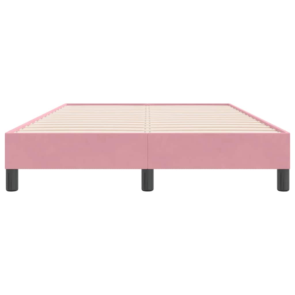 Cadre de lit sans matelas rose 120x220 cm velours - XIOS