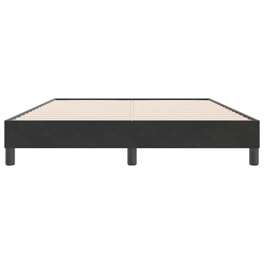 Cadre de lit sans matelas noir 140x220 cm velours - XIOS