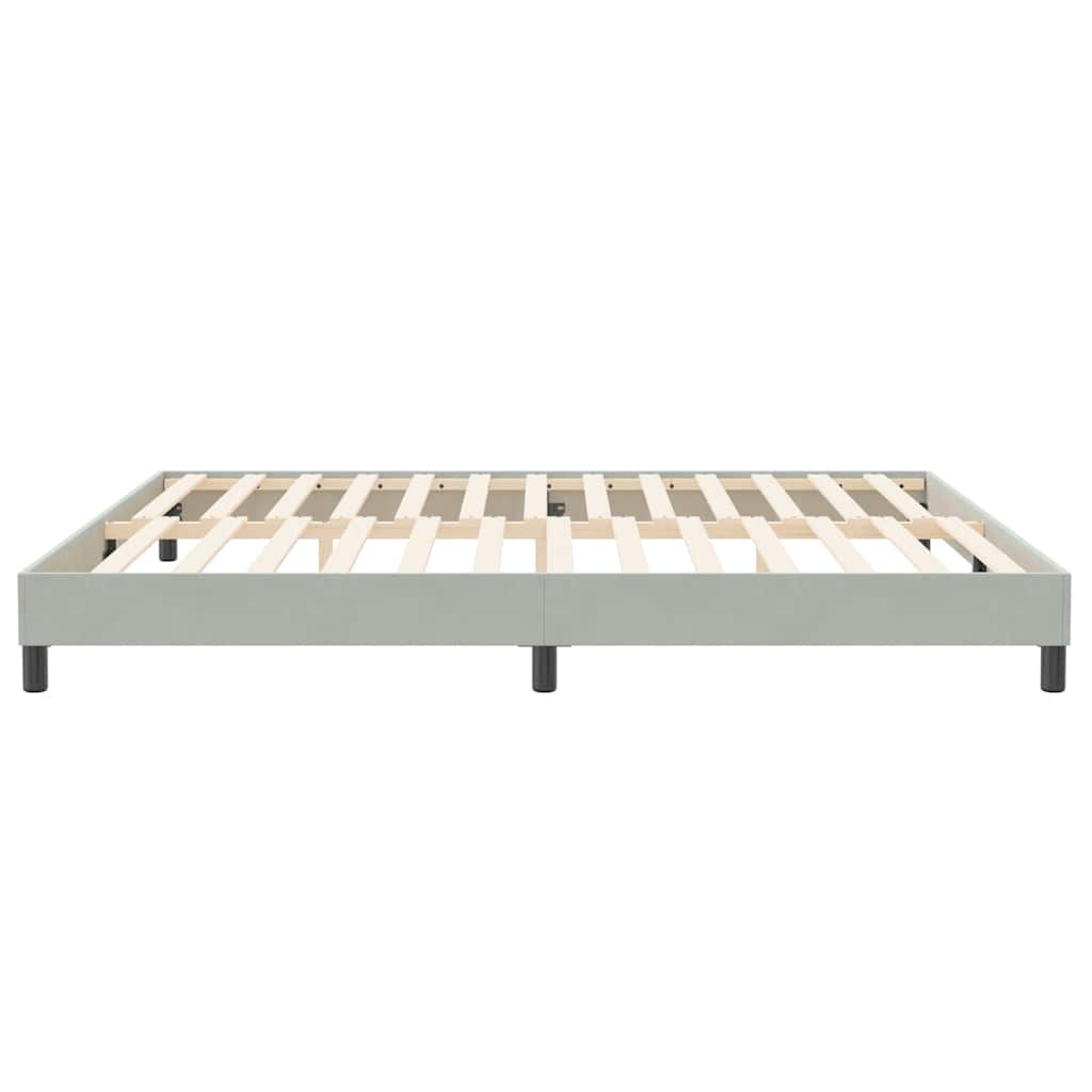Cadre de lit sans matelas gris clair 200x220 cm velours - XIOS