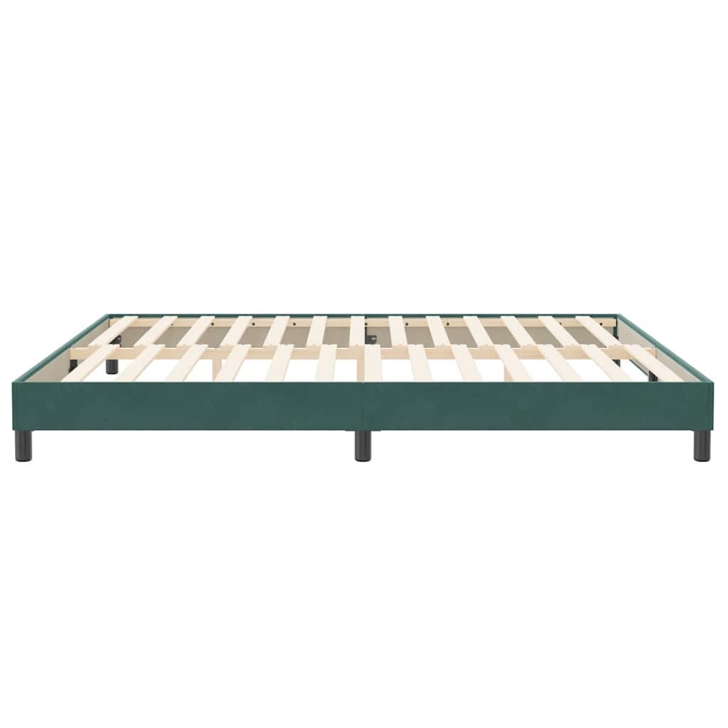 Cadre de lit sans matelas vert foncé 200x220 cm velours - XIOS