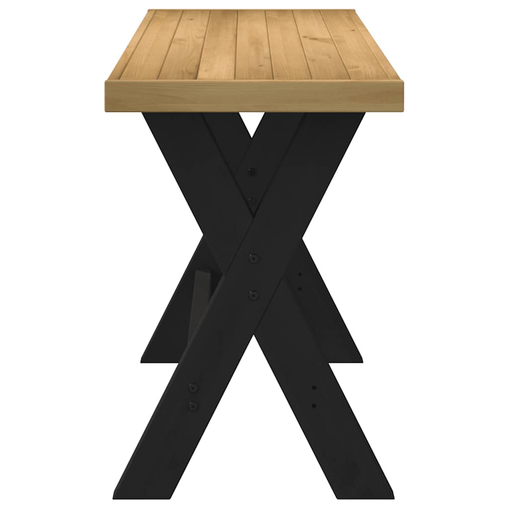 Bureau NOAIN pieds en forme de X 120x50x75 cm bois massif pin - XIOS