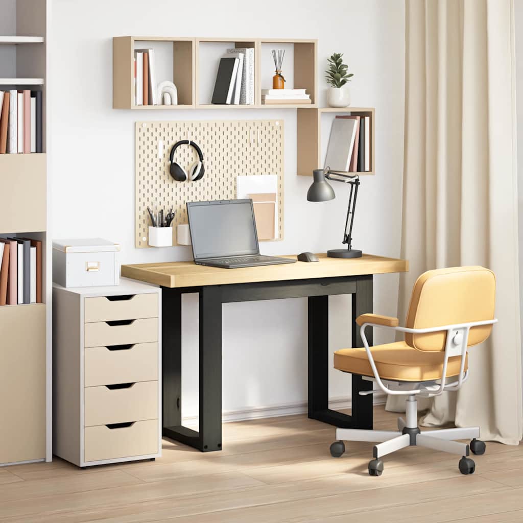 Bureau NOAIN pieds en forme de U 120x50x75 cm bois massif pin - XIOS
