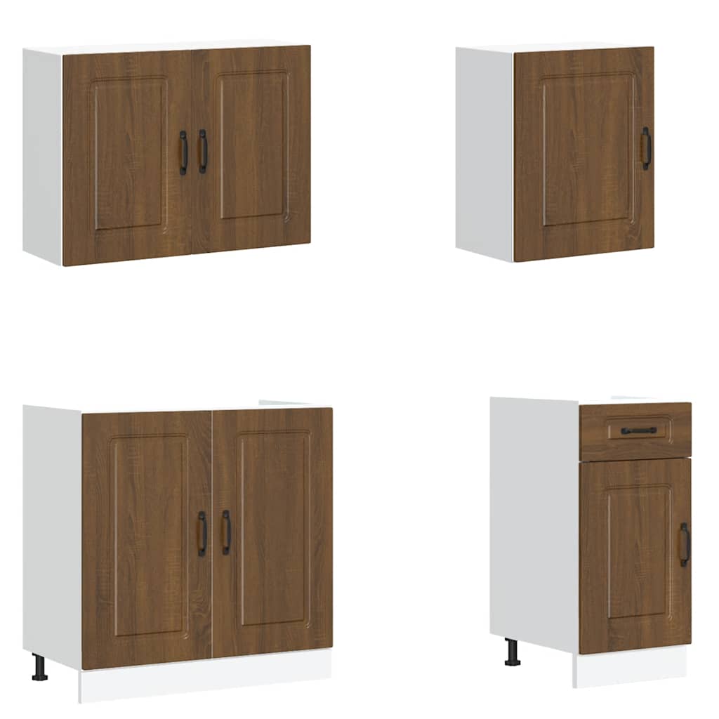 Ensemble d'armoires de cuisine 7 pcs Kalmar bois d'ingénierie Meubles de cuisine vidaXL