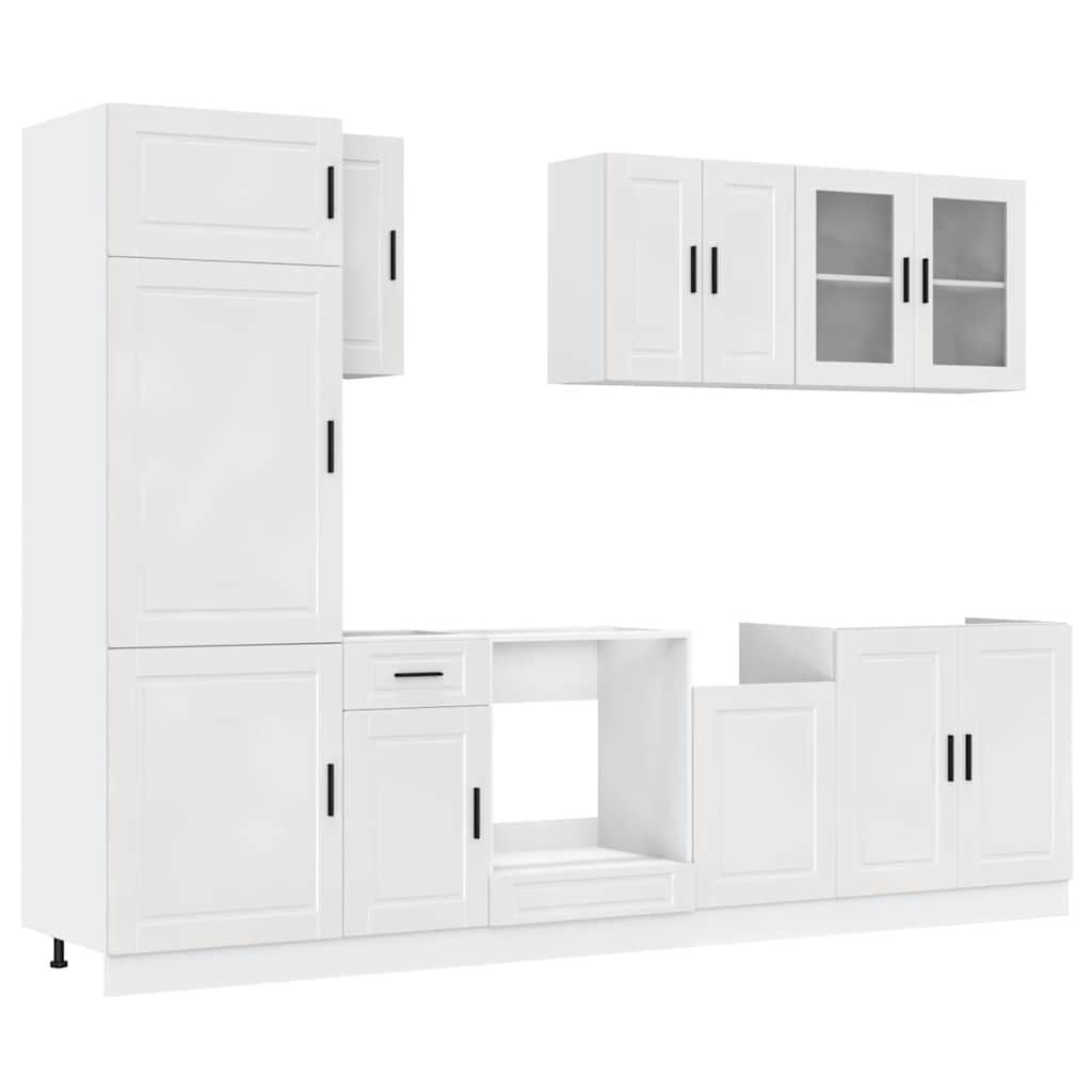Ensemble d'armoires de cuisine 8 pcs Kalmar blanc brillant Meubles de cuisine vidaXL