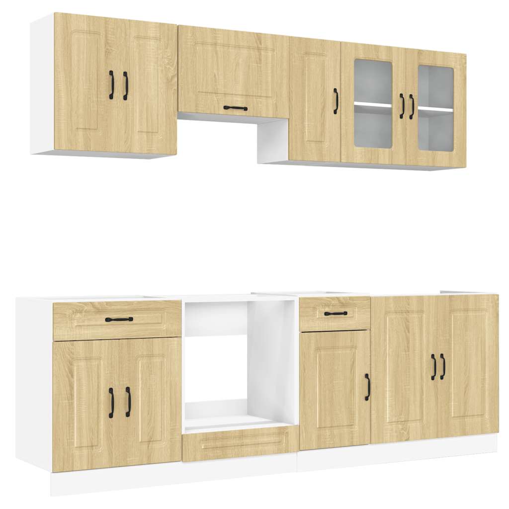 Ensemble d'armoires de cuisine 8 pcs Kalmar bois d'ingénierie Meubles de cuisine vidaXL