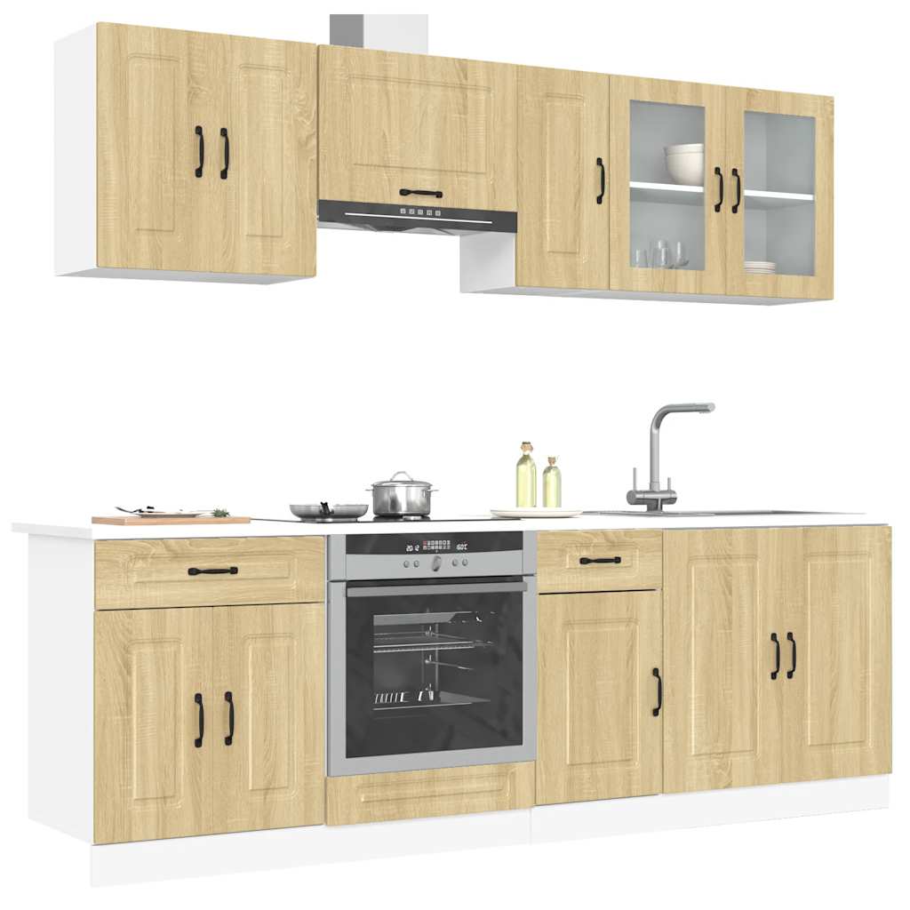 Ensemble d'armoires de cuisine 8 pcs Kalmar bois d'ingénierie Meubles de cuisine vidaXL