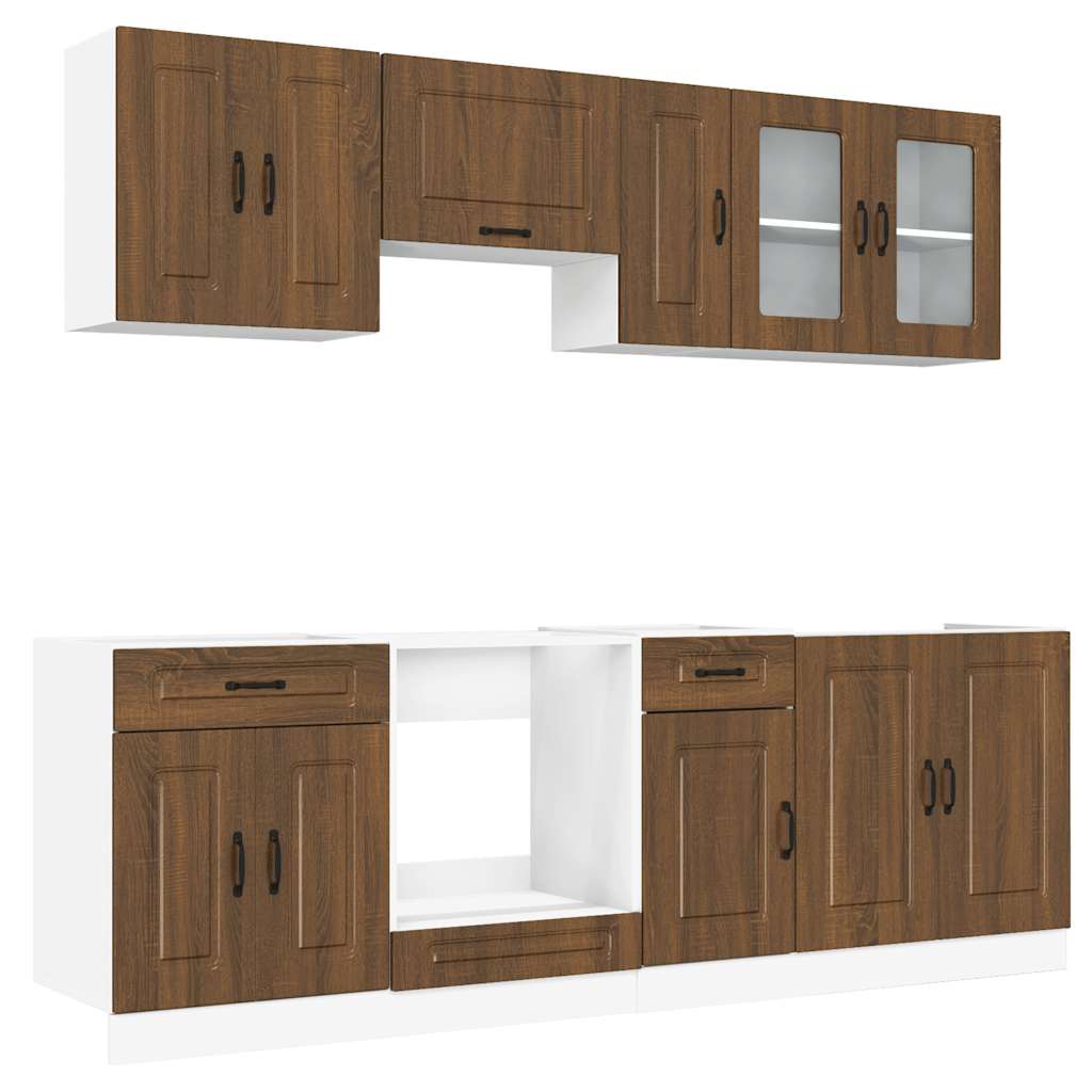 Ensemble d'armoires de cuisine 8 pcs Kalmar bois d'ingénierie Meubles de cuisine vidaXL