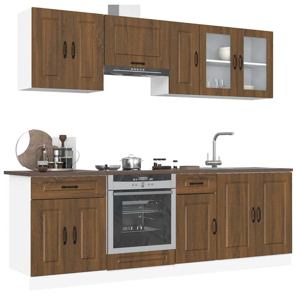 Ensemble d'armoires de cuisine 8 pcs Kalmar bois d'ingénierie Meubles de cuisine vidaXL