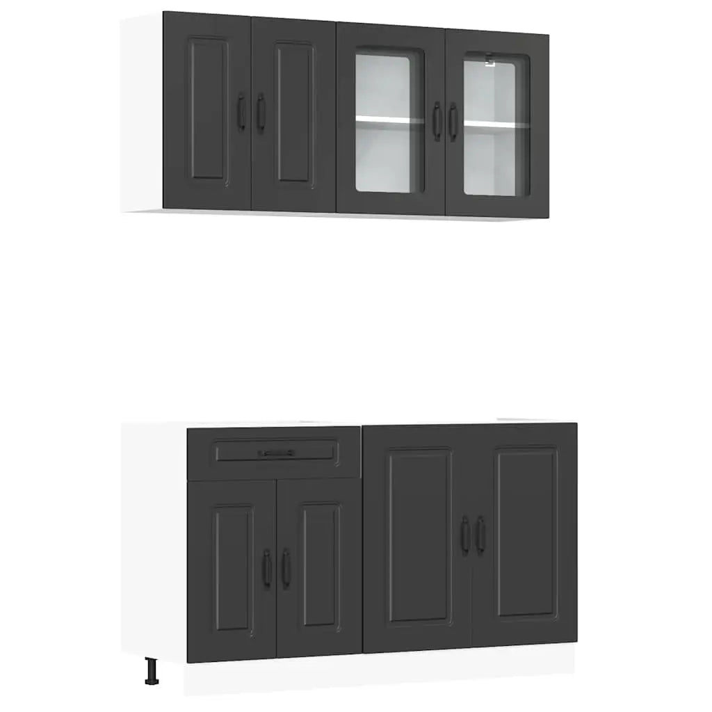 Ensemble d’armoires de cuisine 4 pcs Kalmar bois d’ingénierie - XIOS
