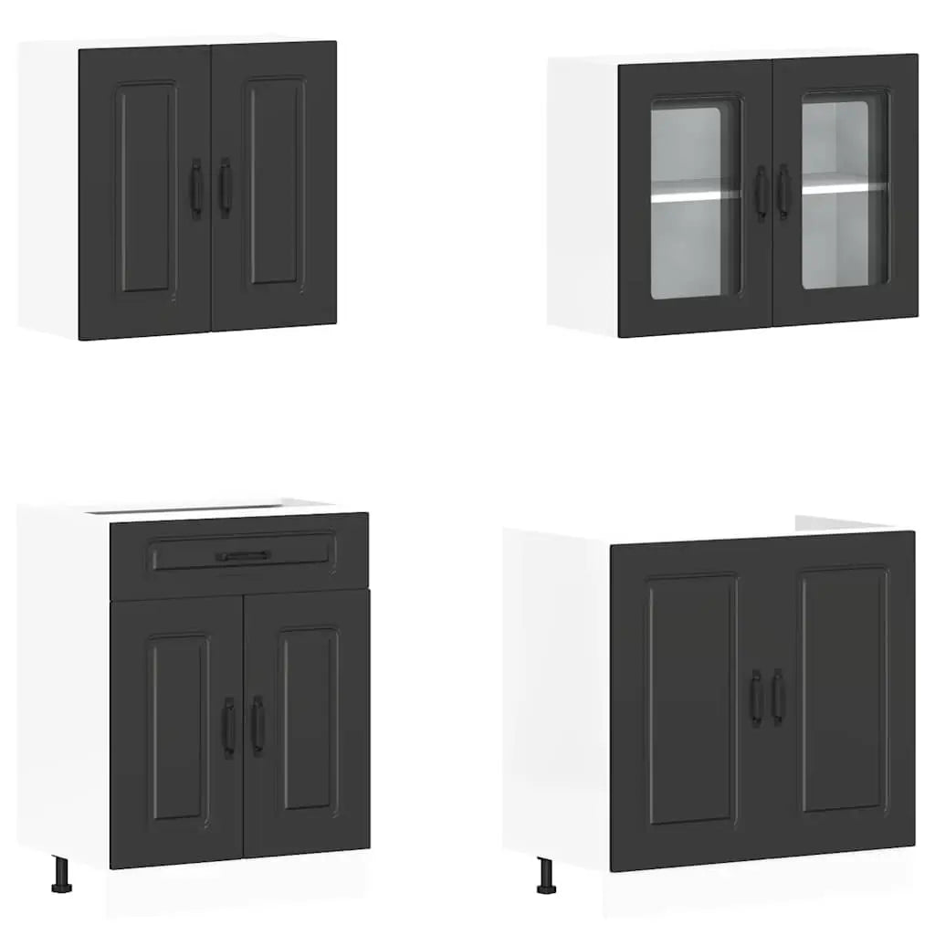 Ensemble d’armoires de cuisine 4 pcs Kalmar bois d’ingénierie - XIOS