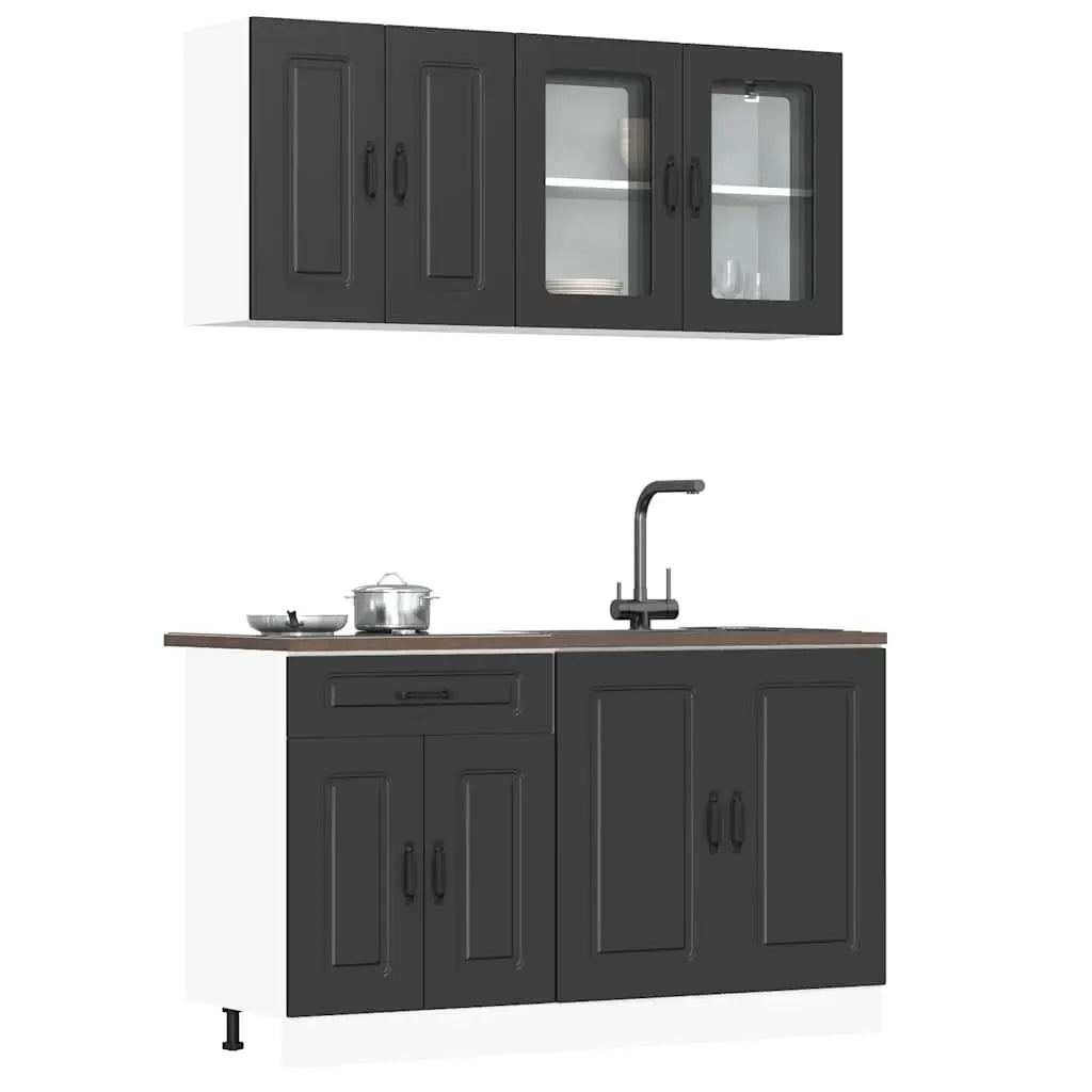 Ensemble d’armoires de cuisine 4 pcs Kalmar bois d’ingénierie - XIOS