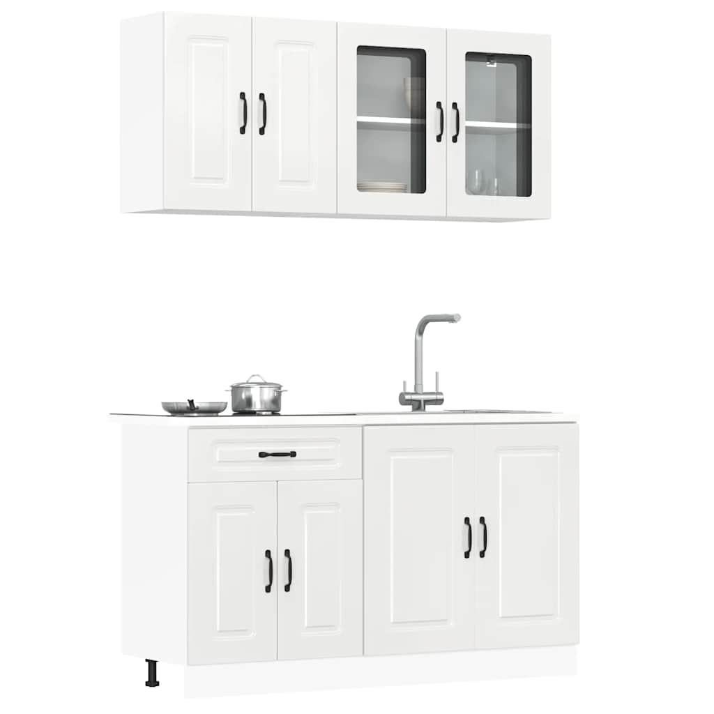 Ensemble d'armoires de cuisine 4 pcs Kalmar bois d'ingénierie - XIOS
