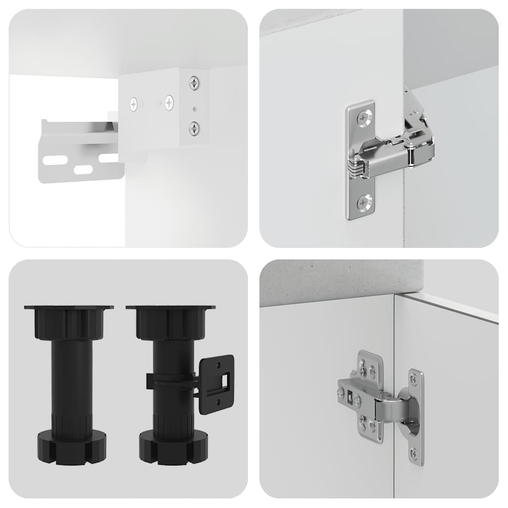 Ensemble d'armoires de cuisine 4 pcs Kalmar bois d'ingénierie - XIOS