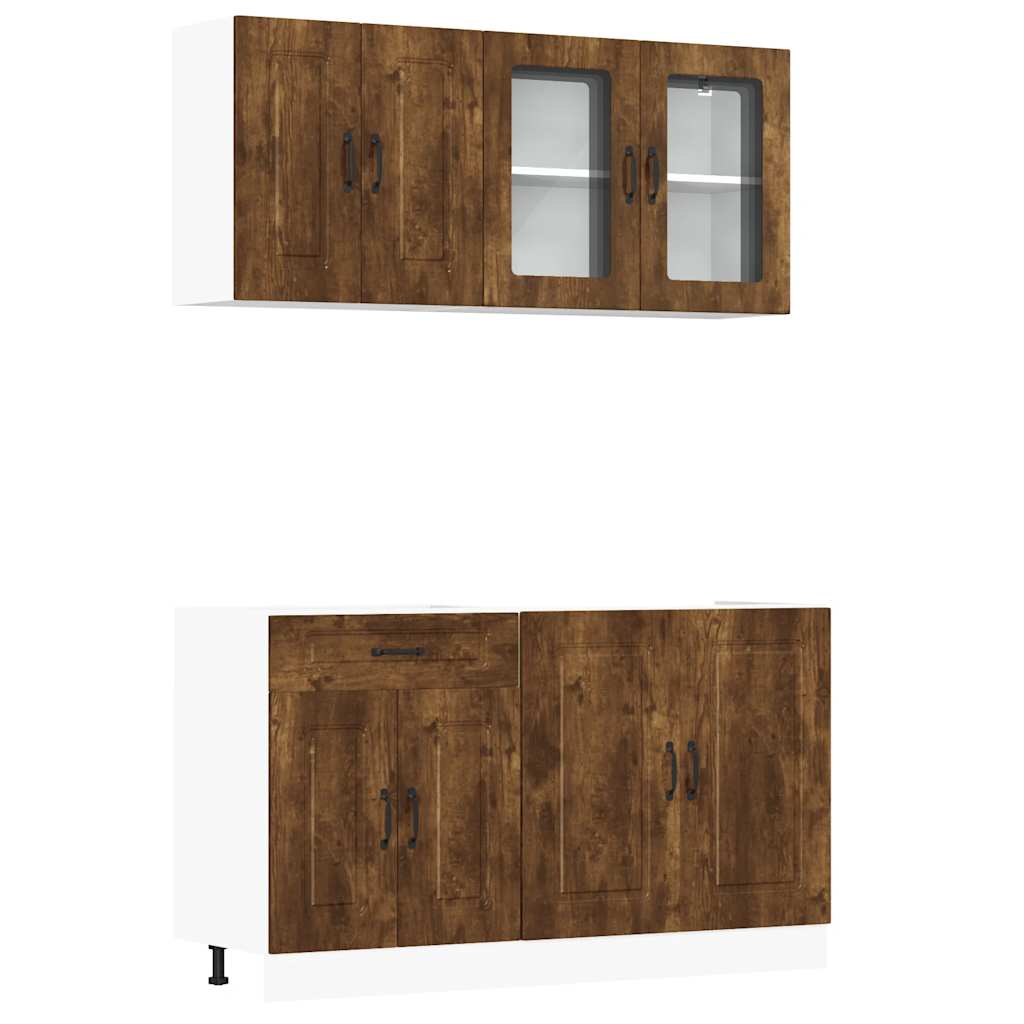 Ensemble d'armoires de cuisine 4 pcs Kalmar bois d'ingénierie - XIOS