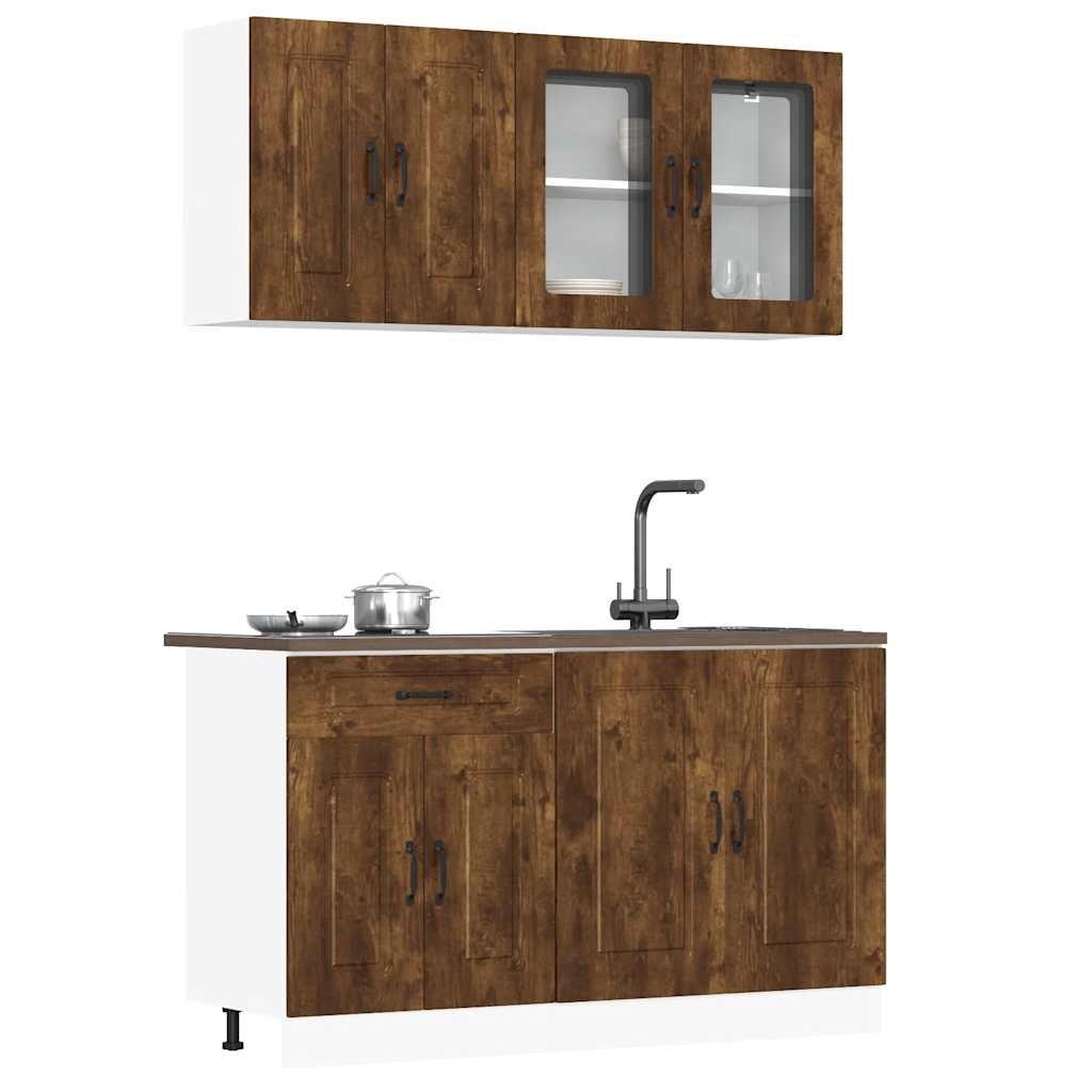 Ensemble d'armoires de cuisine 4 pcs Kalmar bois d'ingénierie - XIOS