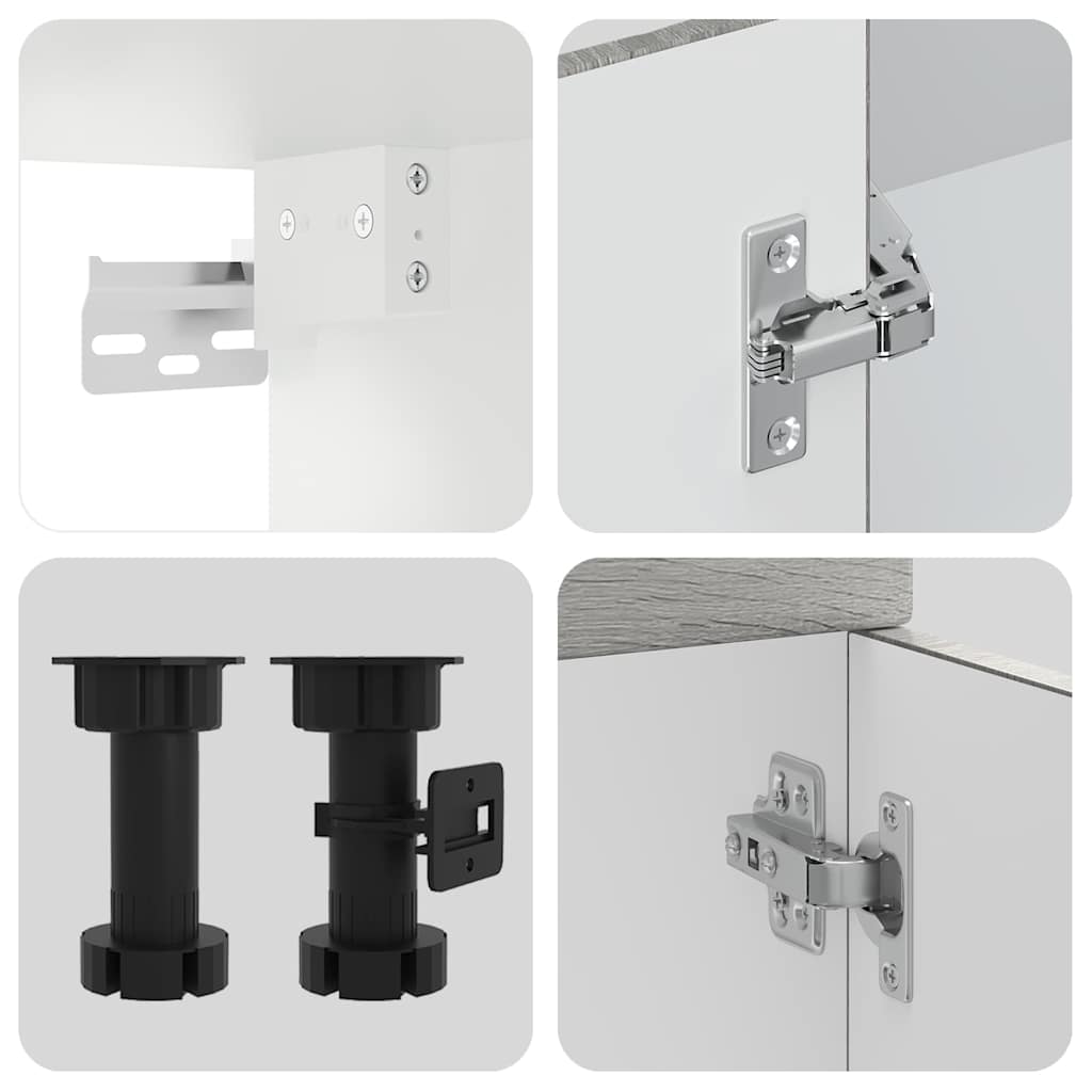 Ensemble d'armoires de cuisine 4 pcs Kalmar bois d'ingénierie - XIOS