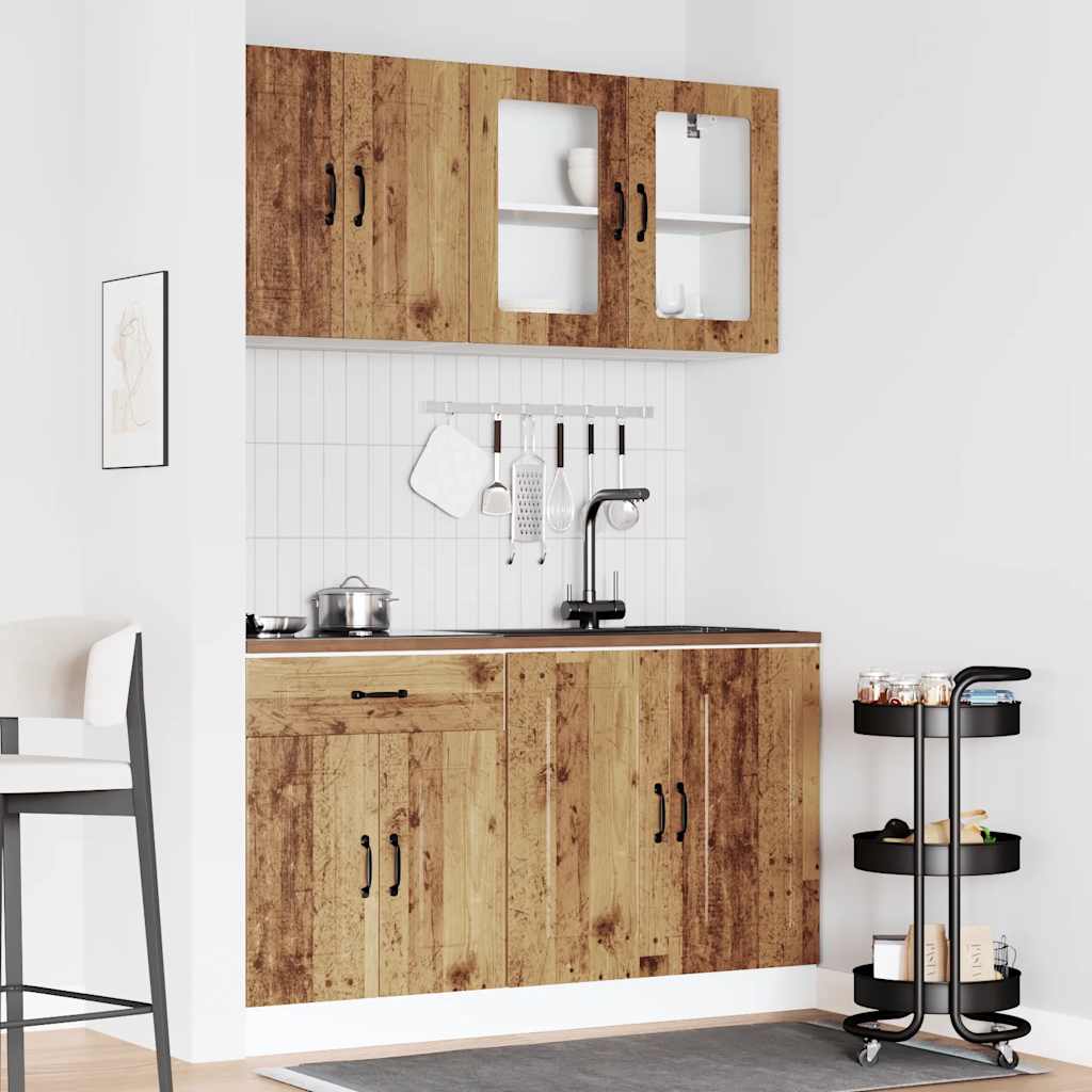 Ensemble d'armoires de cuisine 4 pcs Kalmar bois d'ingénierie - XIOS