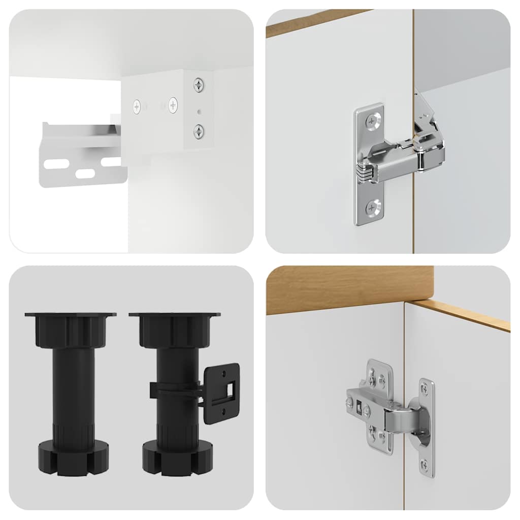 Ensemble d'armoires de cuisine 4 pcs Kalmar bois d'ingénierie - XIOS
