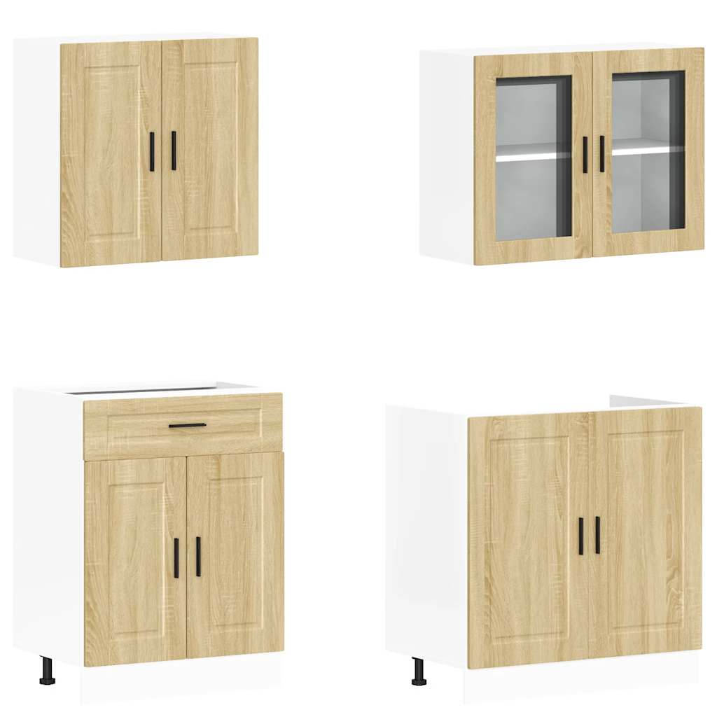 Ensemble de 4 meubles de cuisine "Porto" en chêne Sonoma - XIOS