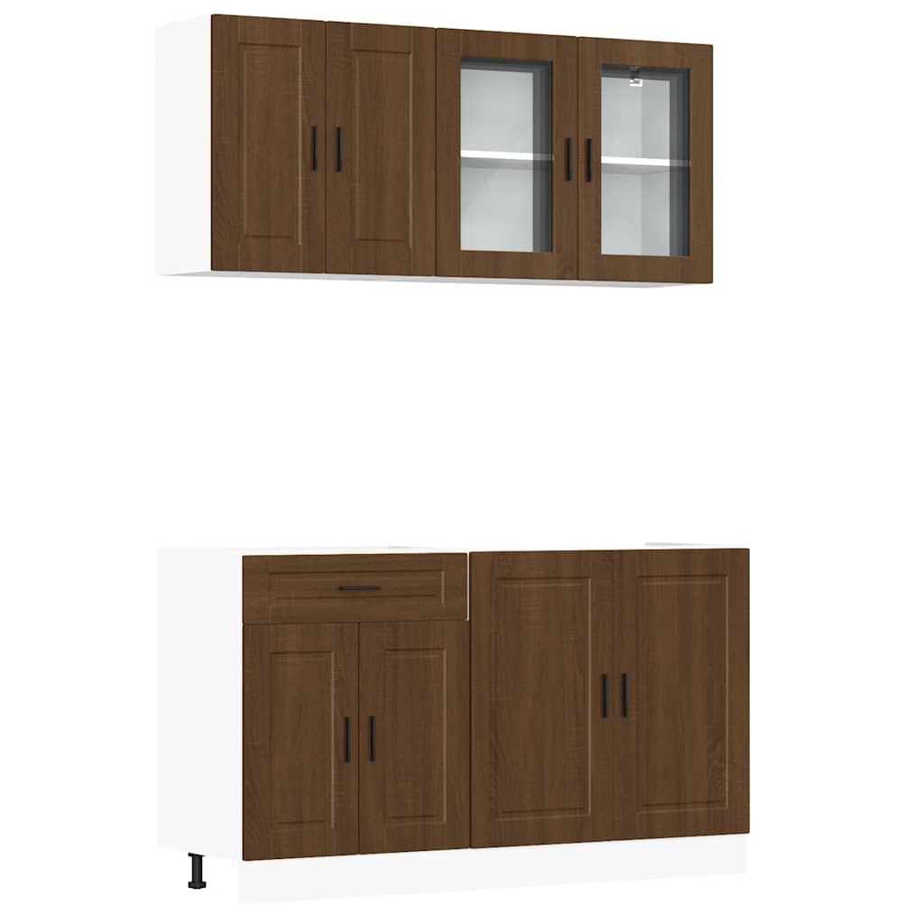 Ensemble d'armoires de cuisine 4 pcs Kalmar bois d'ingénierie Meubles de cuisine vidaXL