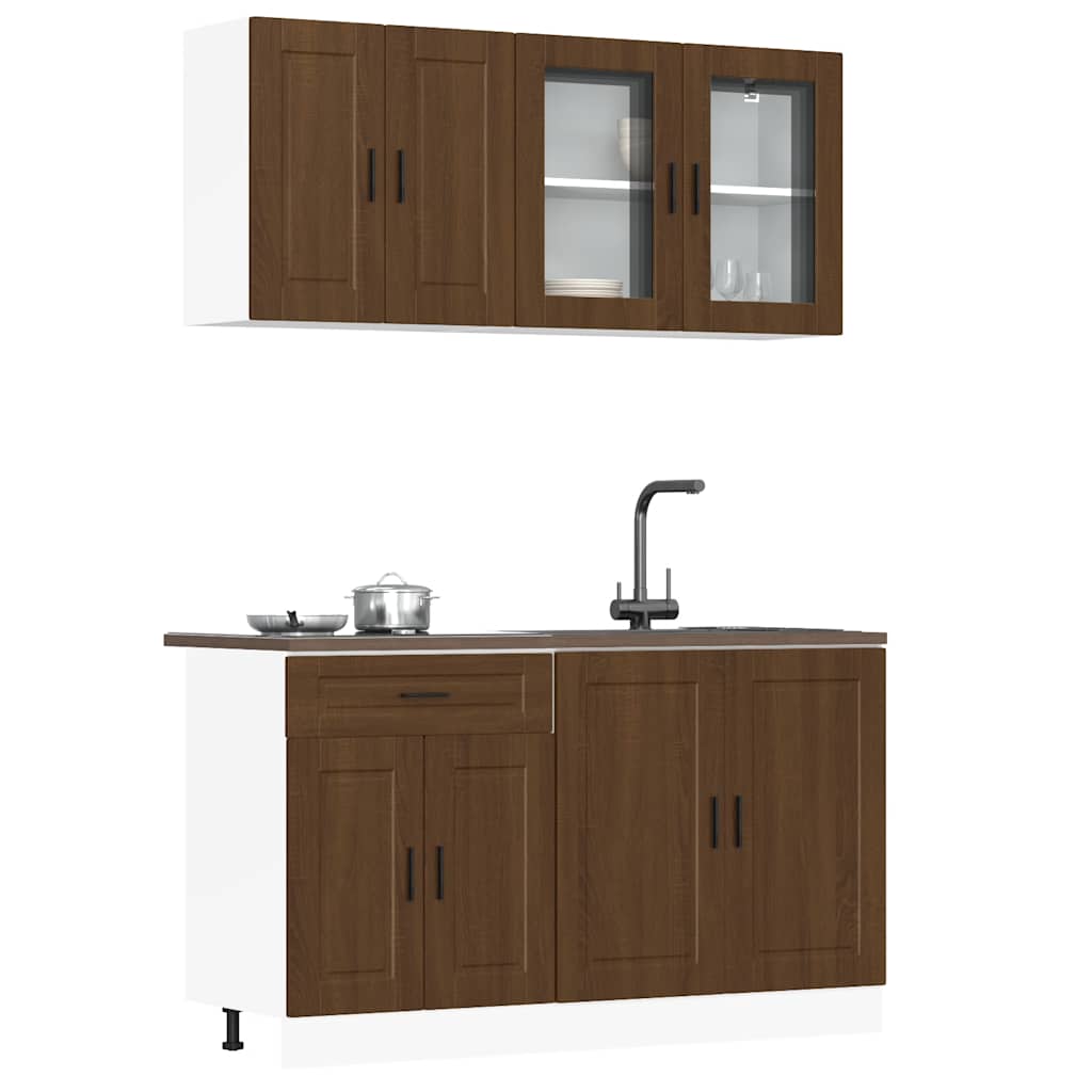 Ensemble d'armoires de cuisine 4 pcs Kalmar bois d'ingénierie Meubles de cuisine vidaXL