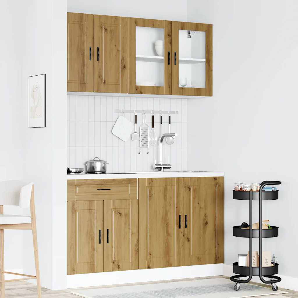 Ensemble d'armoires de cuisine 4 pcs Kalmar bois d'ingénierie - XIOS