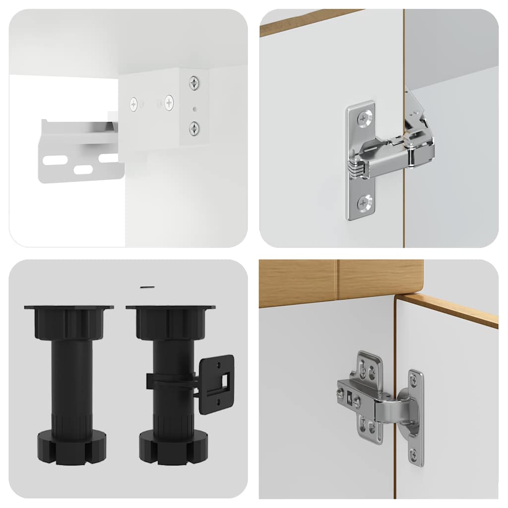 Ensemble d'armoires de cuisine 4 pcs Kalmar bois d'ingénierie - XIOS