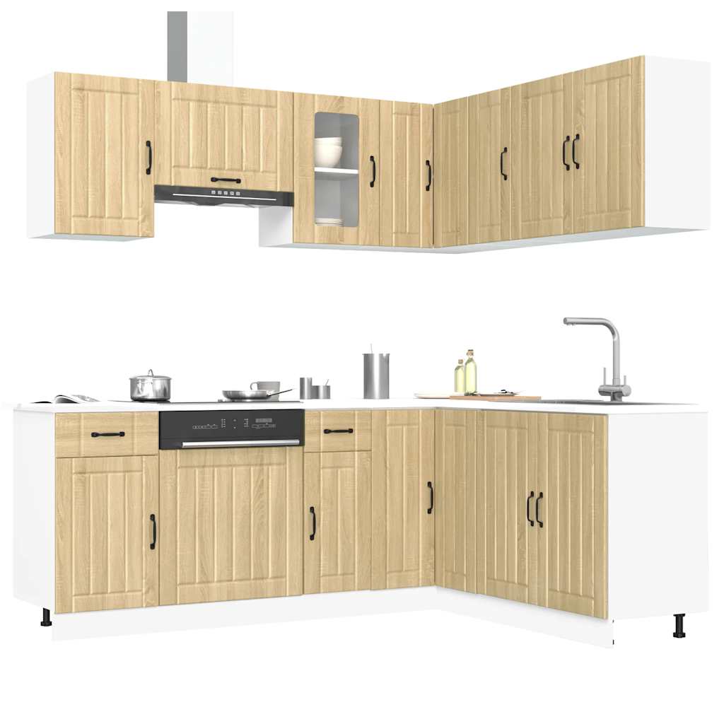 Ensemble d'armoires de cuisine 11 pcs Kalmar bois d'ingénierie Meubles de cuisine vidaXL