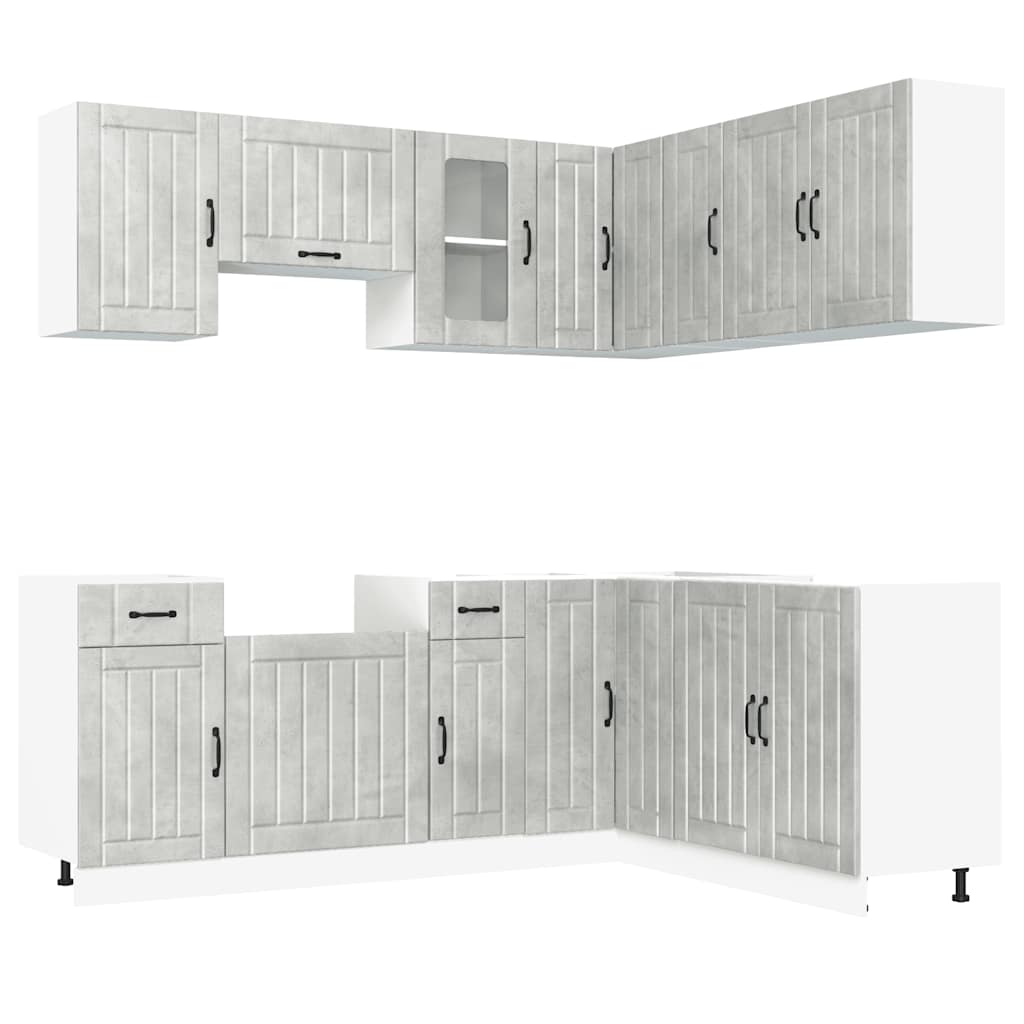 Ensemble d'armoires de cuisine 11 pcs Kalmar bois d'ingénierie Meubles de cuisine vidaXL