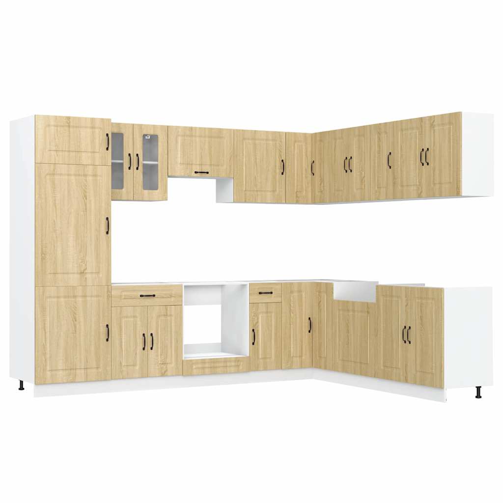 Ensemble d'armoires de cuisine 14 pcs Kalmar bois d'ingénierie Meubles de cuisine vidaXL